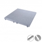 Preview: Gray rubber tiles 4 cm with drainage and system plug
